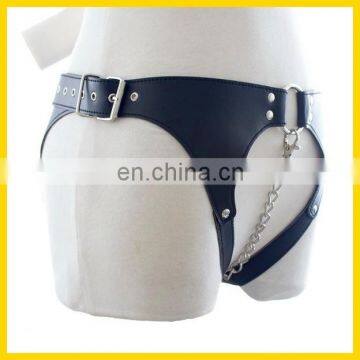 Women Leather Underwear Adjustable Female Chastity Belts