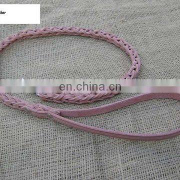 Pain Leather Dog Collar and Leash photo-5