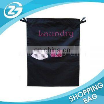 Cheap Promotion Custom Ribbon String 210D Drawstring Laundry Bag for Women Lingerie