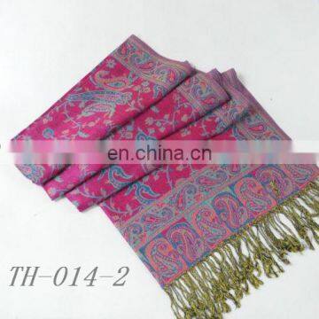 bandanna jacquard pashmina shawl lady's scarf 180*70cm with fringe