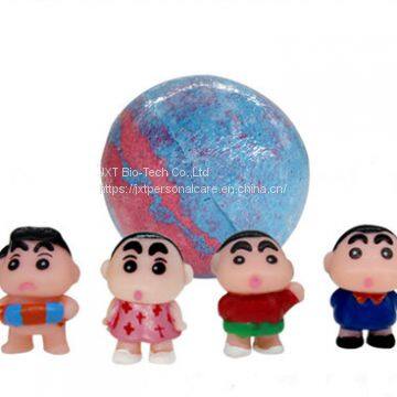 OEM kids bath bombs with surprise cartoon toy inside for kids bath playing