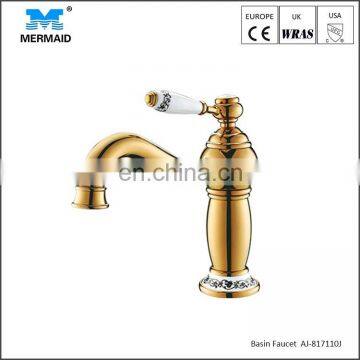 Guangdong factory price royal gold bathroom basin faucet mixer tap