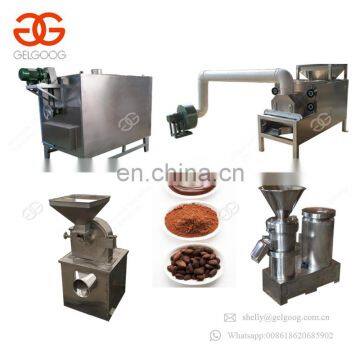 Professional Continuous Cocoa Paste Peanut Butter Processing Line Cocoa Bean Roasting Machine