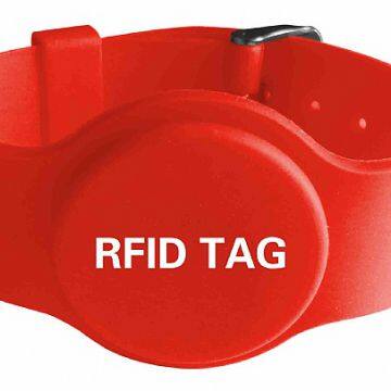 WT-Premium adjustable RFID / NFC Silicone wristband , Custom Diamond Dual-Frequency rfid silicone smart Bracelet