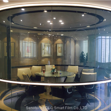 pdlc film smart glass switchable privacy custom color black white pdlc decorate eva film tempered laminated glass manufacture