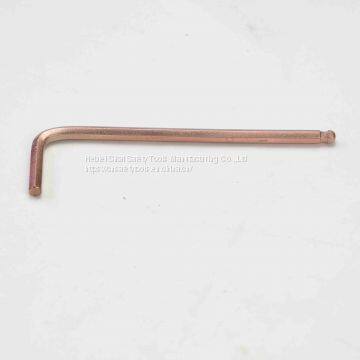 non sparking tools wrench hex key with ball high quality small hand tools Be-cu 4mm