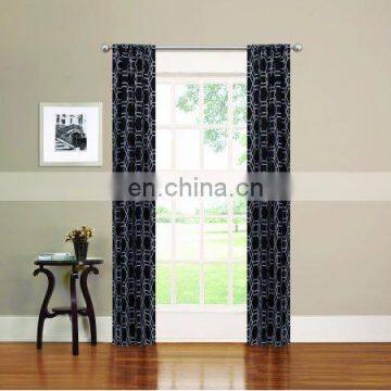 geometric Print light filtering Blackout Panel Window Curtain holdback