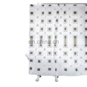 factory frost printed pe shower curtain