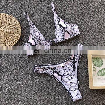 Leopard Snake Print Bikini Swimsuit Push Up Pad Swimwear Bikiny Set Women 2019 Summer Sexy Bathing Suit Beachwear