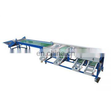 Dry washing brush roll onion grading machine