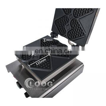 New Kitchen 4 Pcs Electric Heart Shape Stainless Steel Waffle Maker Machine Commercial photo-2