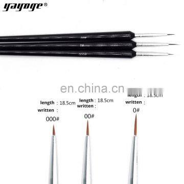 Yayoge 3Pcs Dotting Painting Drawing UV Gel Liner Polish Brush Tool Nail Art Pen 3pcs/set Nail Art Pen 3d Nail Brush photo-2