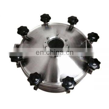 Polish Finished Round Pressure Manway for Tank Manhole Cover With Sight Glass photo-3