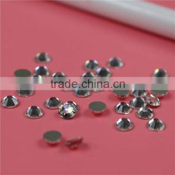 Top quality Wholesale clear rhinestones silver flatback non hotfix rhinestones for bags shoes