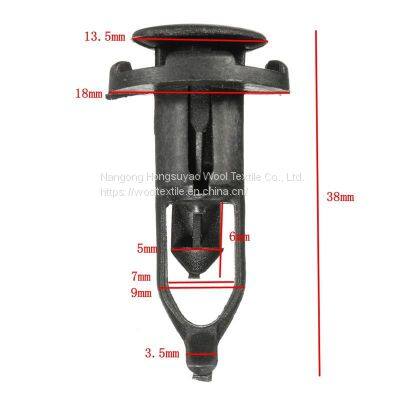Toyota Honda Automobile Black Push Type Rivet Fastener Trunk Plastic Car Clip