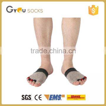 Custom Wholesale men's Anti-slip Sole Half Toe Non Slip Socks,Five Toe Socks