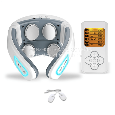 Intelligent Voice Call 3D Neck Massager Remote 2 Level Infrared Heating Pain Neck Care Massager photo-4
