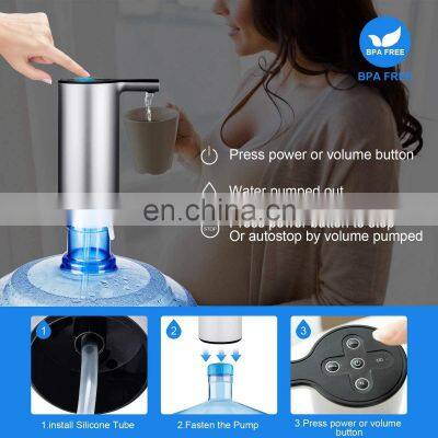 Fashion Design OEM 5V 4W USB Rechargeable Automatic Water Dispenser Pump Fit For Office,Home,Camping,Travel photo-5
