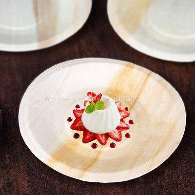 Natural BIRCH WOODEN 9 inch Round PLATES Party Wedding DISPOSABLE TABLEWARE