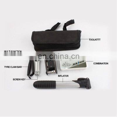 Bicycle Repair Tools Kit Set Mountain Bike Cycle Puncture Tyre Pump with Bag