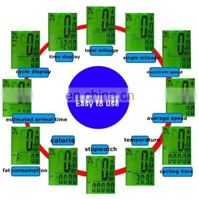 2021 Hot Selling Waterproof Bicycle Code Meter Wireless Code Meter Super Bright Led Luminous Bicycle Code Meter photo-5