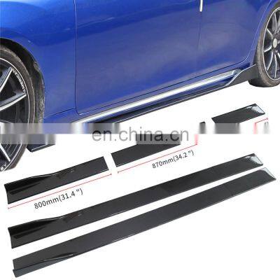 car accessories 6 pcs 2.2m universal side skirts, 86.6 inch water printed film carbon fiber side skirts