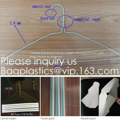 laundry hanger, trouser guard, shoulder guard, Cheap laundry wire clothes shirt hanger Low price bulk wholesale Galvanized Wire Laundry Hanger