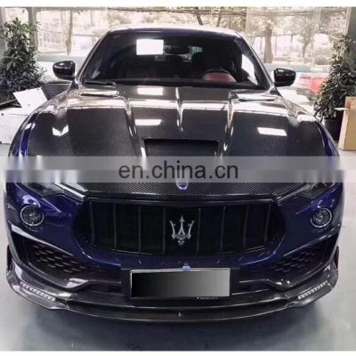 Runde Car Modification Top Ranking Quality Carbon Fiber Material Engine Bonnet Hood For Maserati Levante Mansory Style Hood