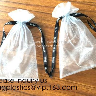 Organza Envelope Flap Gift Packaging Pouch With Button,Christmas Gift Bag/wedding Organza Mesh Gift Drawstring Bag PACK photo-5