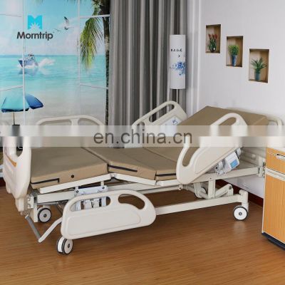 Cheap Hand Operated Hospital Medical Furniture Manufacturer 3 Functions Cranks Manual Hospital Fowler Patient Bed for Seniors