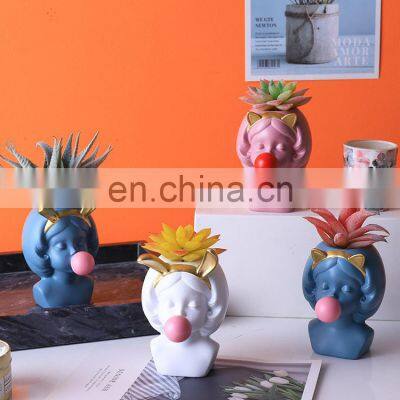 Best Vaso De Plantas De Ceramica Macetas Para Suculentas Potted Planter Girl Flower Pots With Succulent Plants