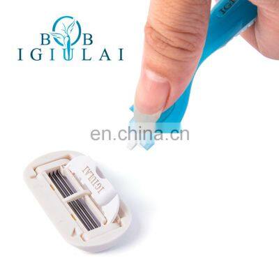 Customized Logo Razor For Women Hair Germany Blades Rubber Handle 4 Blades Women Razor NO Disposanle Razor Manufacture GF-0038