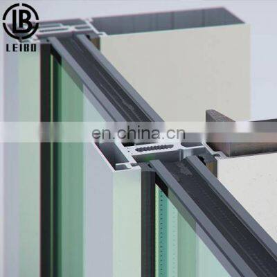 Aluminium Frame Structured Supporting Glass Curtain Wall photo-3
