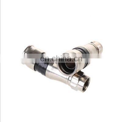 RF coaxial connector F compression Nickel plated  for RG58/RG59/RG6 /RG11 connector