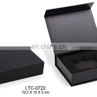 Black Wholesale Custom Logo Premium Luxury Cardboard Paper Gift Wig Hair Extension Magnetic Packaging Box Customized Ribbon Art photo-2