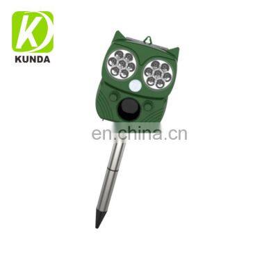 Cat Dog Bird Repellent  Ultrasonic Animal Repeller with Solar Infrared Sensor  LED Burglar Alarm