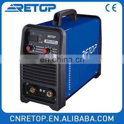 MMA-250PI 1phase Arc Welding Machine Cheap Mini Esab Arc Welding Machine Welding Workpieces MMA Welders Retop Welder DC MOTOR CE