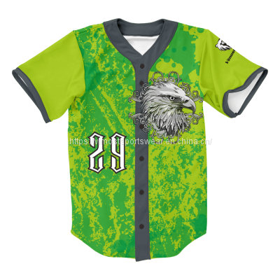 2023 latest sublimated baseball jersey with polyester