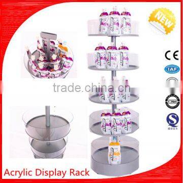 Multilayers acrylic candy display rack for supermarket