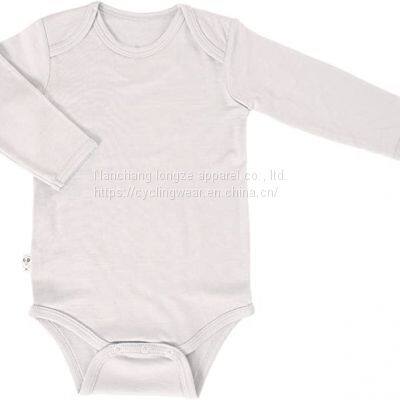 Superfine Merino Wool Baby Unisex Long Sleeve Bodysuit Tagless Neck photo-2