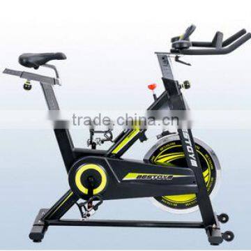 Emergency brake with friction pad spinning bike