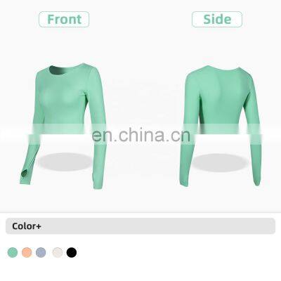 New Slim Fit Yoga Tops Women Sport Running Gym t Shirt High Quality Long Sleeve t Shirt