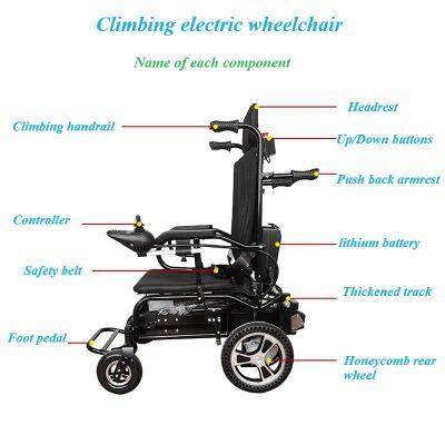 Climbing Electric Wheelchair Step up Electric Wheelchair Tracked Wheelchair photo-3