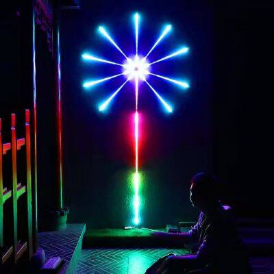 Fireworks LED Strip Lights Holiday Decoration Colorful Music Sync Fireworks LED Light Firework For Room Party