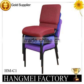Hot Sale Factory Wholesale Stacking Metal Church Chair HM-C3 photo-2