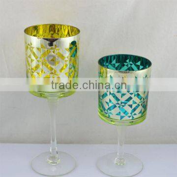 custom tall goblet candle holder set for home table wedding table hotel table