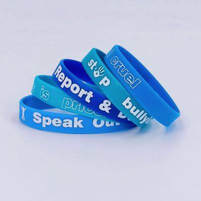 Factory Wholesale Hot Sale Anti-bullying Propaganda Quotes Protect the Healthy Growth of Children Custom Silicone Bracelet photo-5