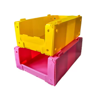 Bacs de cueillette en carton ondulé en PP empilables – Solutions de stockage d'entrepôt robustes photo-2