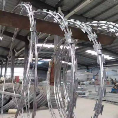 Двойная спиральная лезвийная проволока Double Helix Razor Wire по 1000 м на рулон для ограждений с высокой степенью безопасности