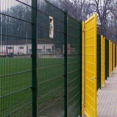Galvanized Double Wire Mesh Fence With 8/6/8mm, 6/5/6mm Wire Diameter for Perimeter Security